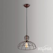 Emil lampa wisząca 1x60W E27 230V brązowa